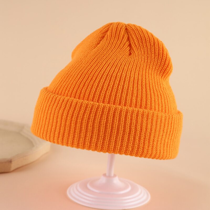 

Guys Solid Knit Hat, Orange