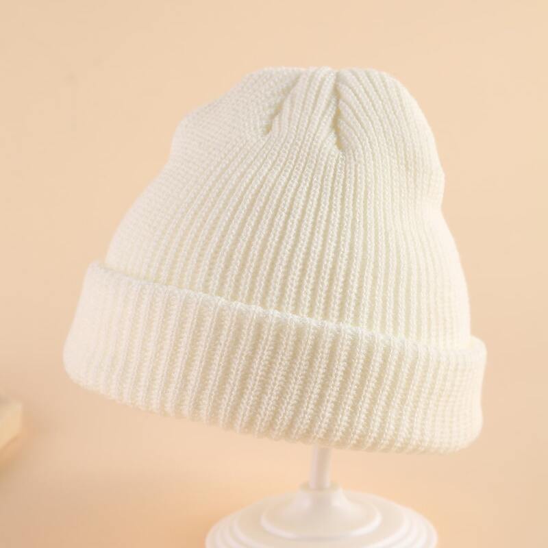 

Guys Solid Knit Hat, White