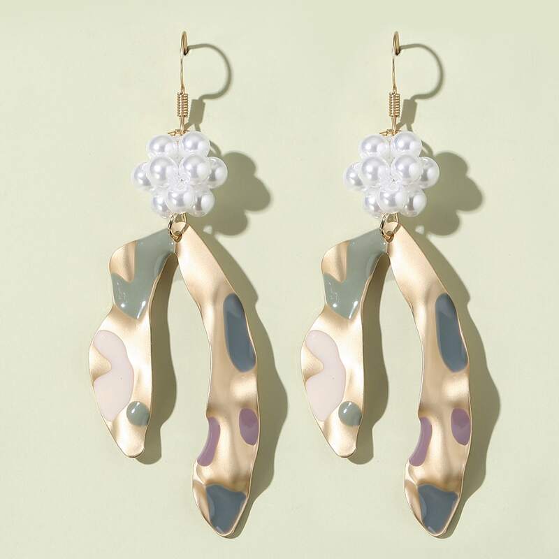 

Faux Pearl Drop Earrings, Multicolor