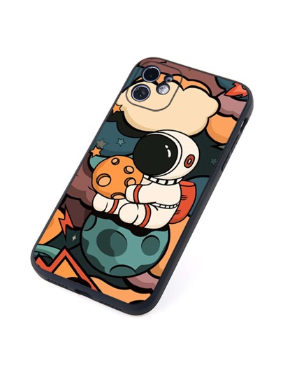 Funda para móvil con astronauta de dibujos animados