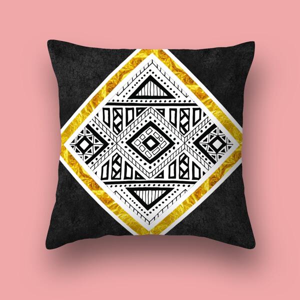 

Geometric Pattern Cushion Cover Without Filler, Multicolor