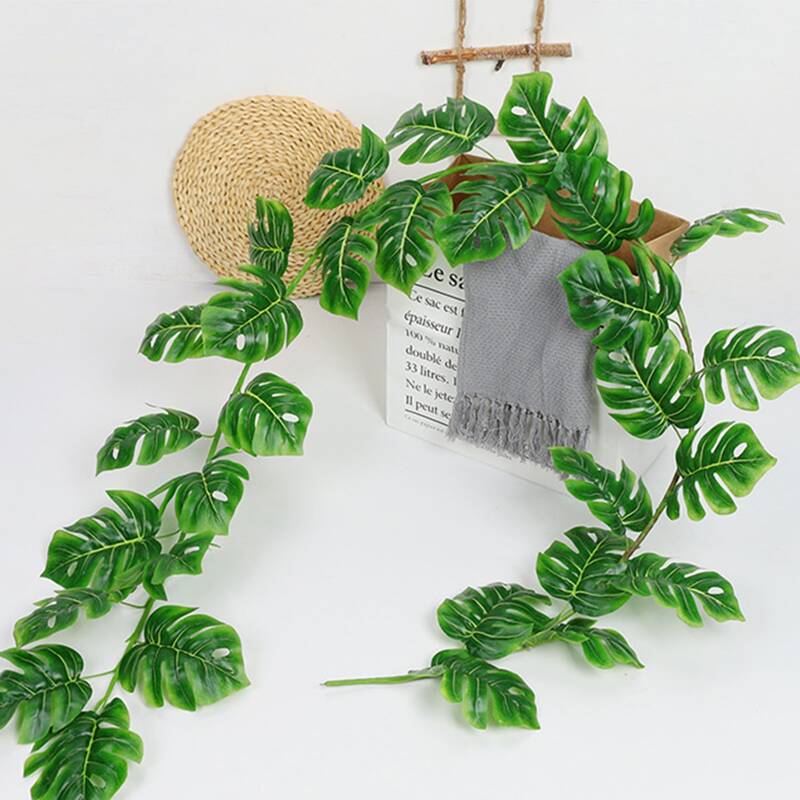 

1pc Artificial Palm Leaf, Green