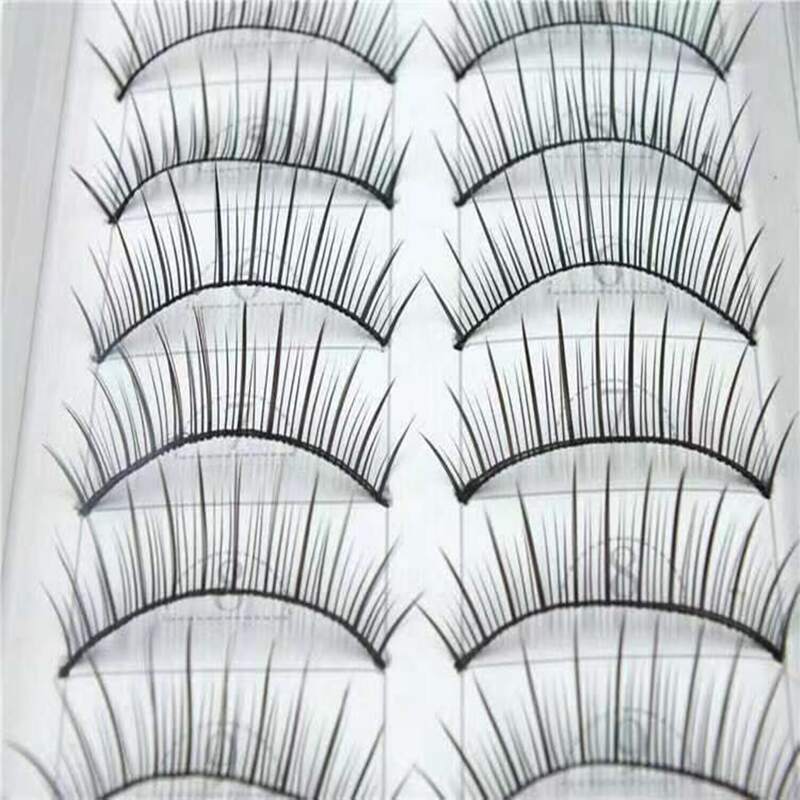 

10pair Extra Long Fake Eyelashes, Black
