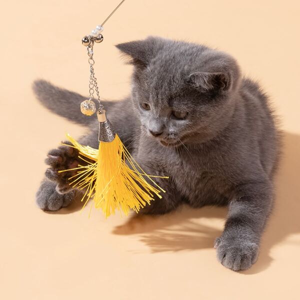 

Tassel Pendant Cat Teaser Wand, Multicolor