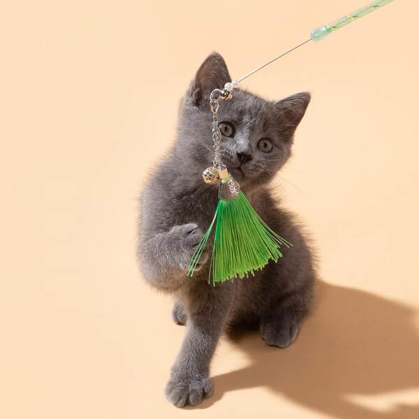 

Tassel Pendant Cat Teaser Wand, Multicolor