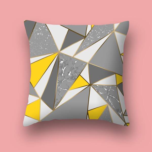 

Geometric Pattern Cushion Cover Without Filler, Multicolor