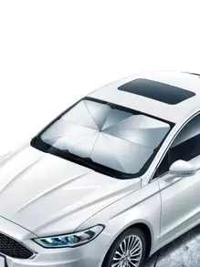 Car Windshield Sunshade Umbrella - Silver - View 1