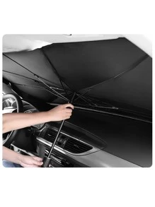 Car Windshield Sunshade Umbrella - Silver - View 3