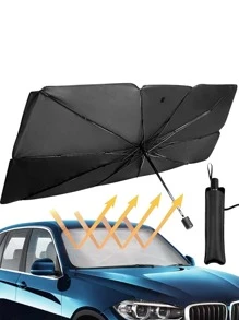 Car Windshield Sunshade Umbrella - Silver - View 6