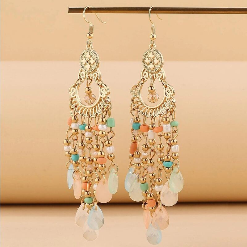 

Tassel Drop Earrings, Gold