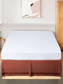Plain Bed Skirt - Rust Brown - View 1