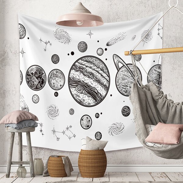 

Planet Print Tapestry, Multicolor