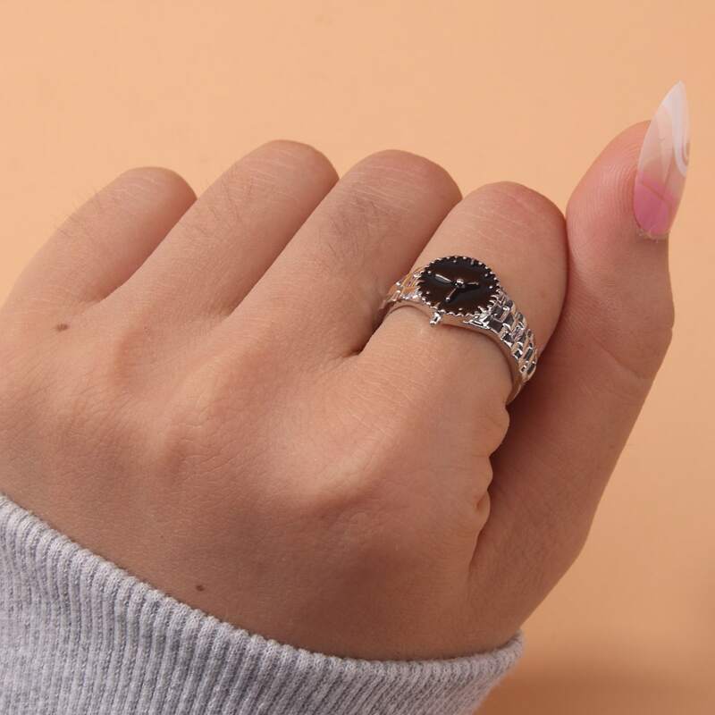 

Watch Design Ring, Silver