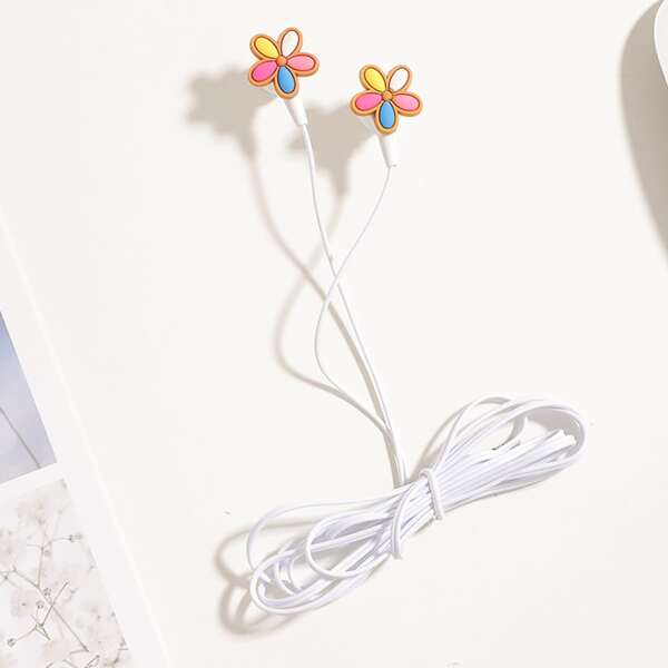 

Flower Design Wired Earphone, Multicolor