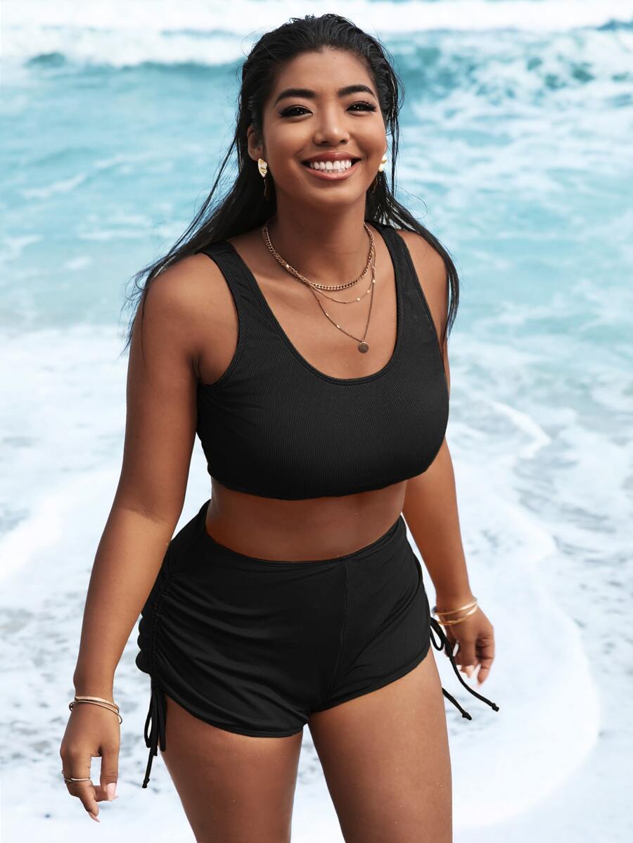 SHEIN Swim Curve ocasional Parte Inferior de Biquíni Plus Size SHEIN