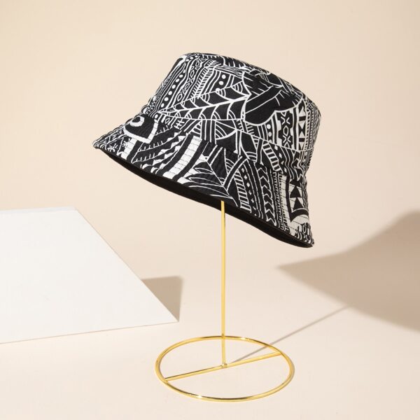 

Two Tone Reversible Bucket Hat, Black