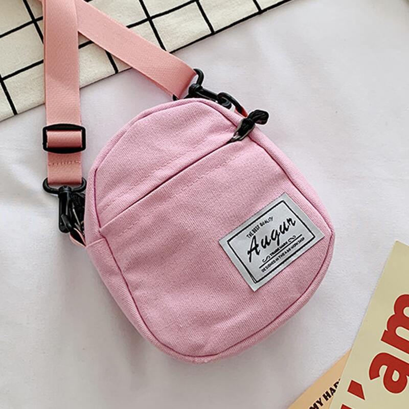 

Letter Patch Crossbody Bag, Pink
