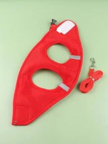 1入組反光寵物背帶和1入組皮帶附带透氣網紗 - 紅色 - 查看 2