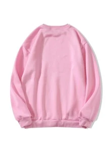 INAWLY Solid Thermal Lined Pullover,Long Sleeve Tops Graduation,Back To School Outfits,Graduation,Teacher Outfits For Women,Back To School  Fall Outfit - Baby Pink - View 2