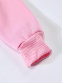 INAWLY Solid Thermal Lined Pullover,Long Sleeve Tops Graduation,Back To School Outfits,Graduation,Teacher Outfits For Women,Back To School  Fall Outfit - Baby Pink - View 3