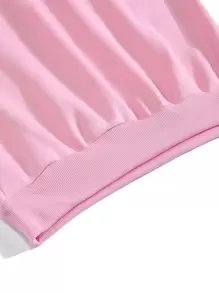 INAWLY Solid Thermal Lined Pullover,Long Sleeve Tops Graduation,Back To School Outfits,Graduation,Teacher Outfits For Women,Back To School  Fall Outfit - Baby Pink - View 5