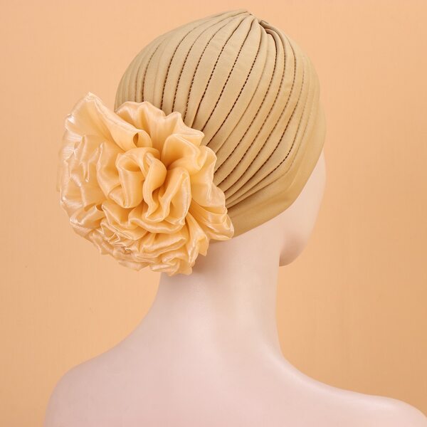 

Flower Decor Head Wrap, Khaki
