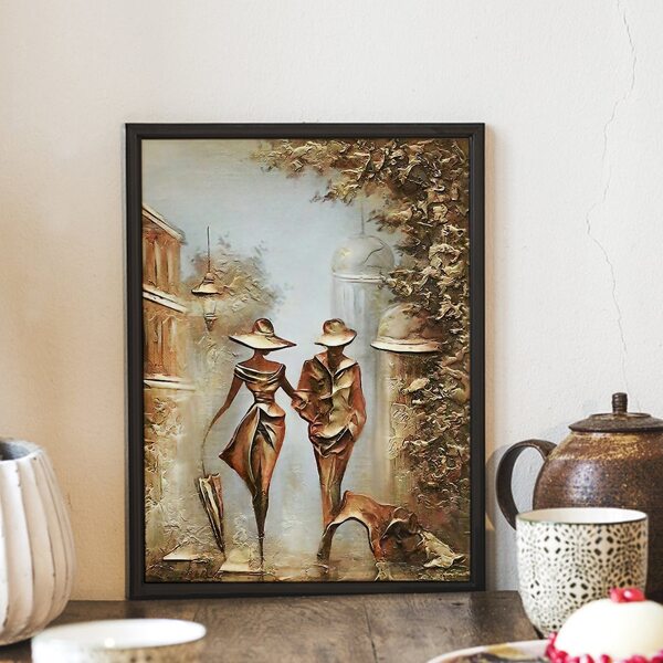

Figure Graphic Unframed Painting, Multicolor