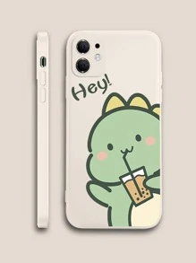 Cute Stuff Cartoon Dinosaur Phone Case Compatible With IPhone15/15Plus/15Pro/15Promax - White - View 1
