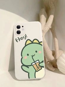 Cute Stuff Cartoon Dinosaur Phone Case Compatible With IPhone15/15Plus/15Pro/15Promax - White - View 2