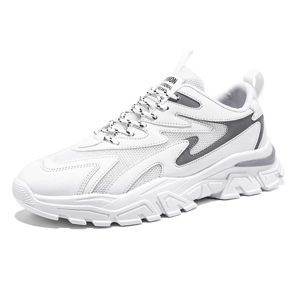 

Men Lace-Up Front Chunky Sole Shoes, White
