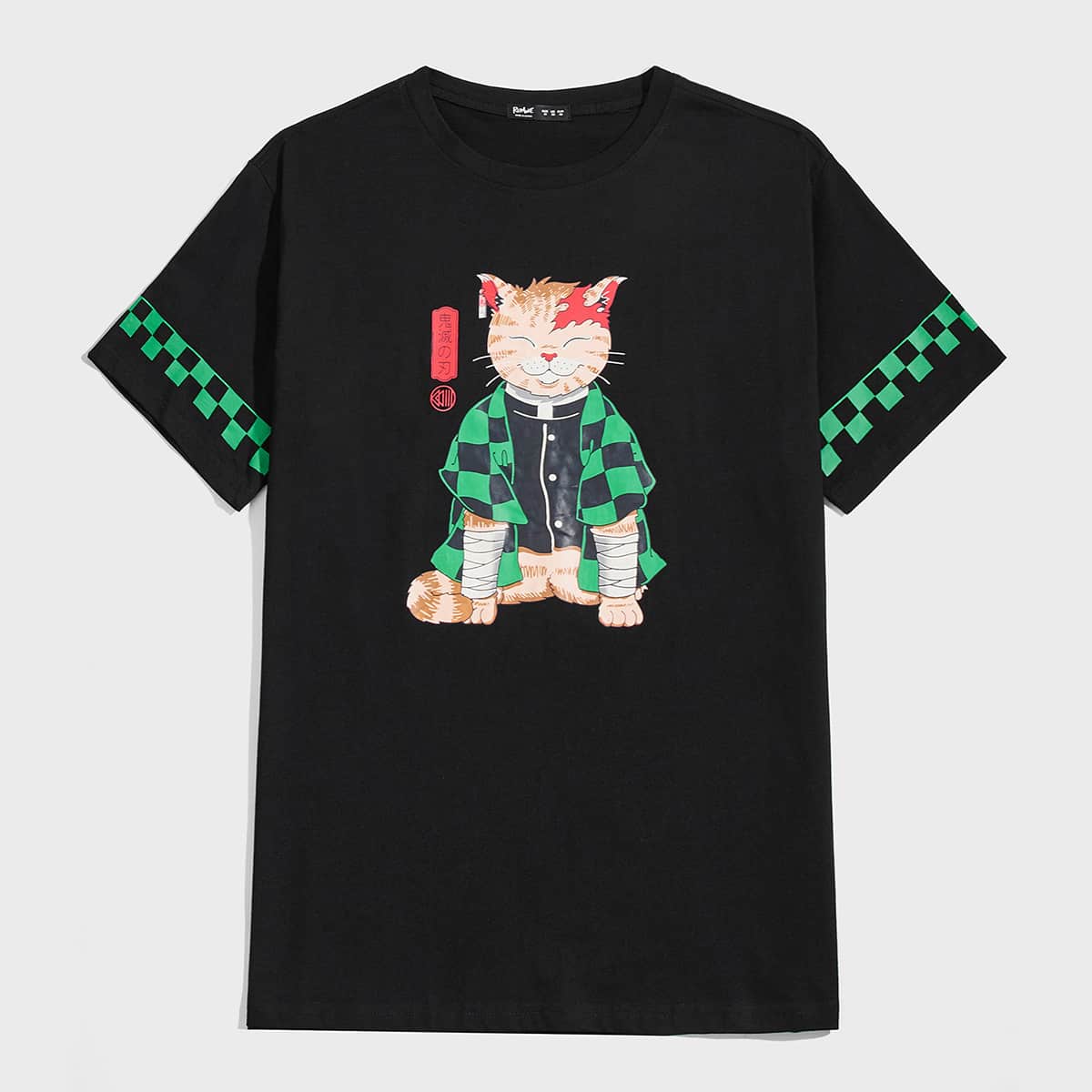 

Guys Cat Graphic Tee, Black