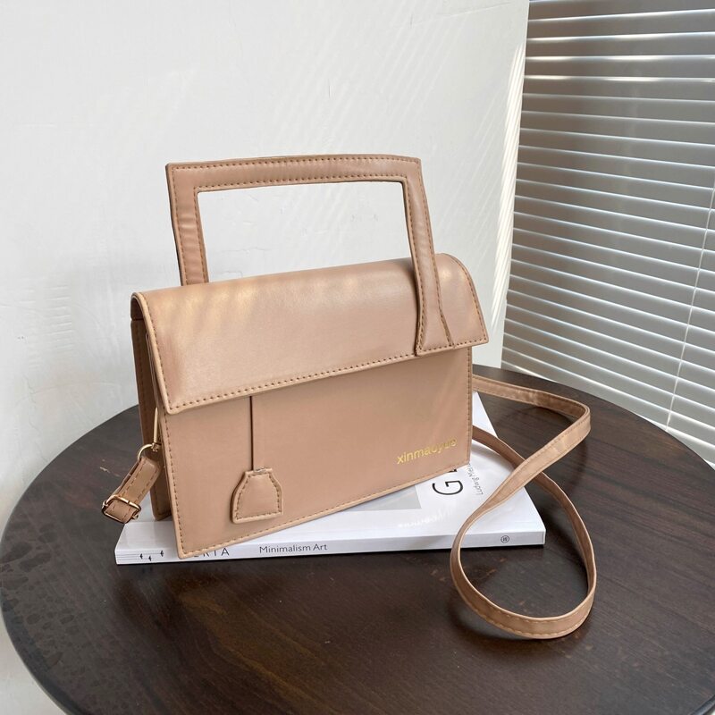 

Letter Graphic Satchel Bag, Khaki