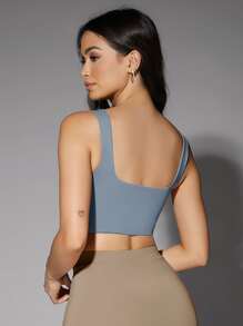 Silquee Top corto tank de espalda baja