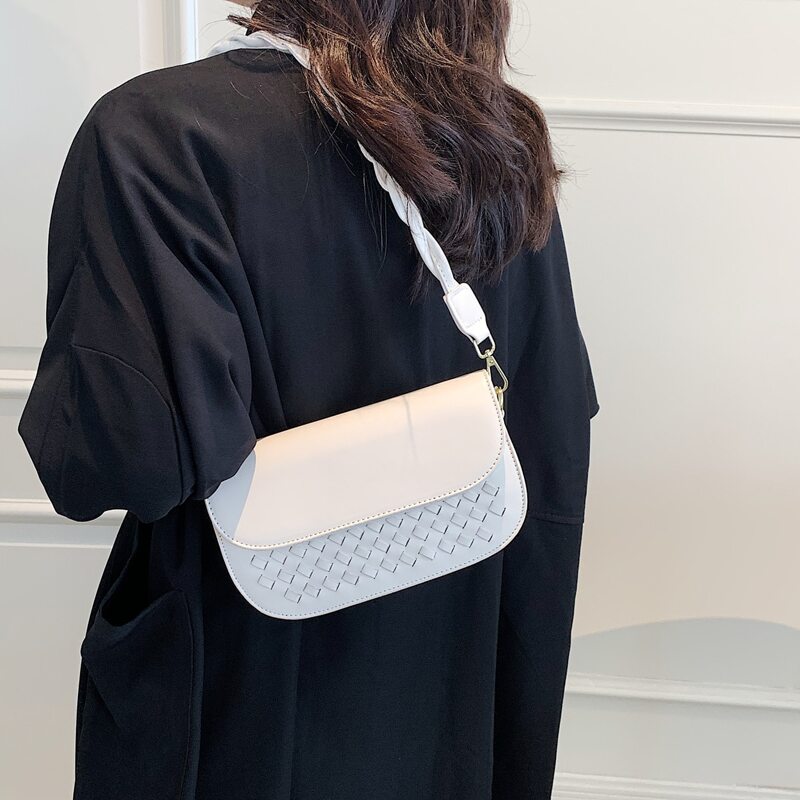 

Minimalist Flap Shoulder Bag, White