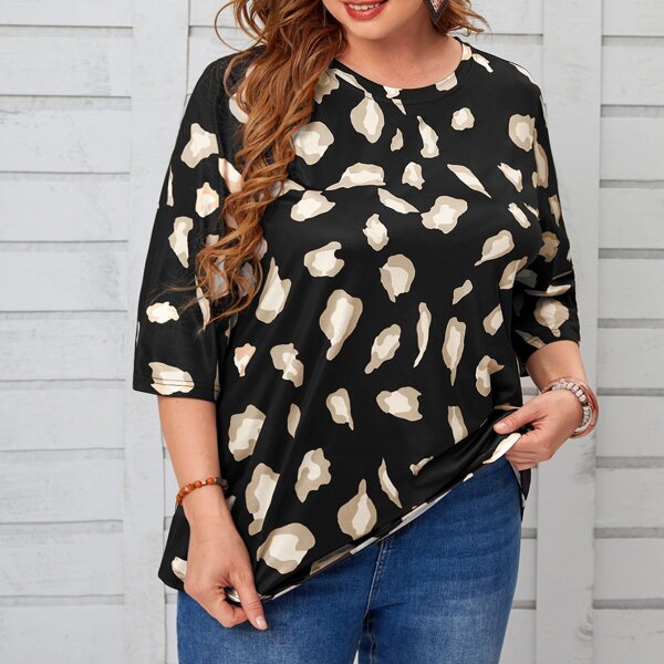 

Plus Allover Print Tee, Multicolor