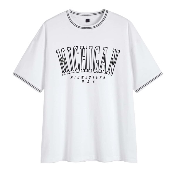 

Men Letter Graphic Tee, White