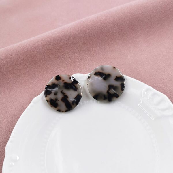

Leopard Print Round Stud Earrings, Multicolor