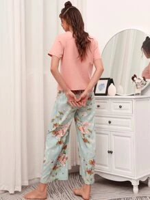 Bộ đồ ngủ Nữ Nơ Bướm Hoa Giải trí - Nhiều màu - Xem 2