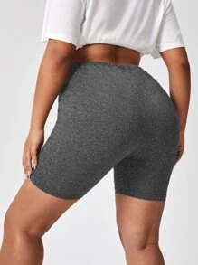 Shorts biker unicolor - grande - Gris Oscuro - Ver 2