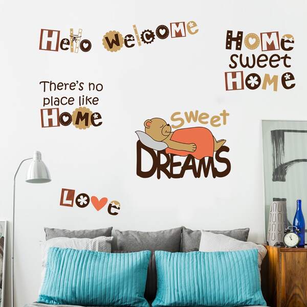 

Letter Graphic Wall Sticker, Multicolor