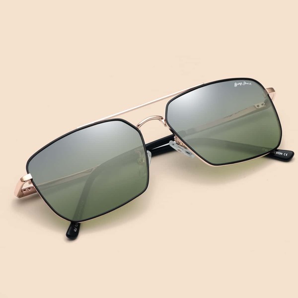 

Men Metal Frame Polarized Sunglasses, Multicolor