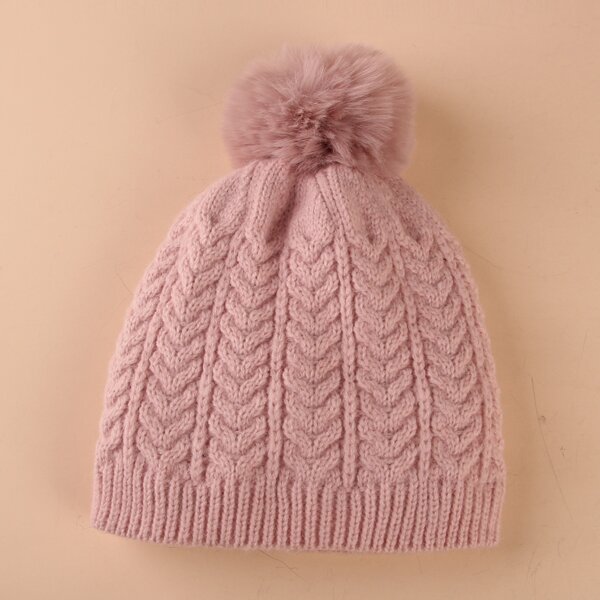

Toddler Kids Pom Pom Beanie, Pink