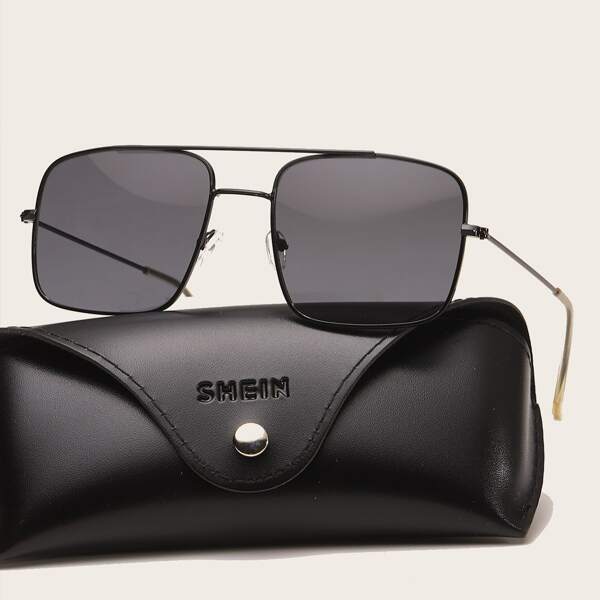 

Men Top Bar Metal Frame Sunglasses, Dark grey