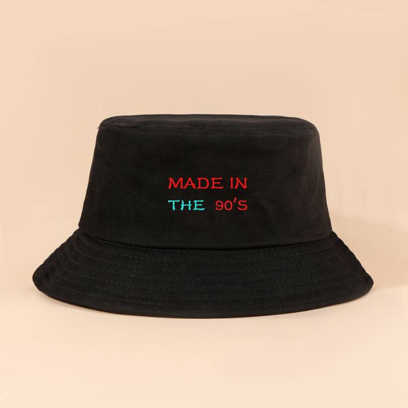 

Guys Letter Graphic Bucket Hat, Black