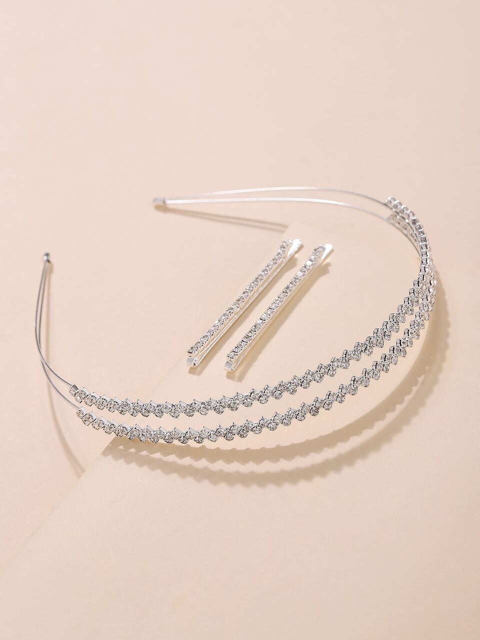 3pcs Crystal Hair Hoop And Clips For Daily Travel Dating Vacation Party,Hairband,Hair Hoop Headbands Hair Accessories Head Accessories