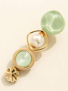 6 cái Faux Pearl & Chain Decor Hair Clip - Nhiều màu - Xem 5