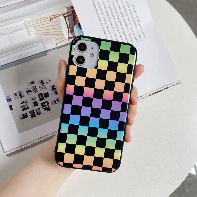 

Checkered Print Phone Case, Multicolor