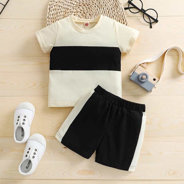 

Baby Boy Color-block Tee & Track Shorts, Multicolor