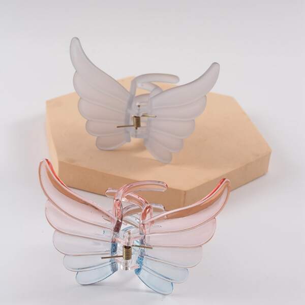 

2pcs Butterfly Design Hair Claw, Blue