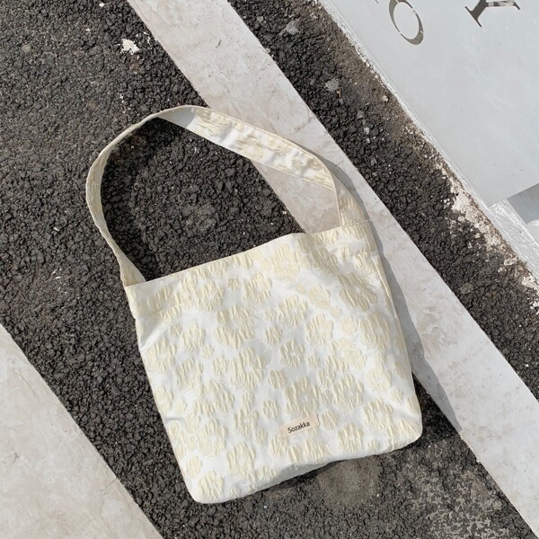 

Floral Pattern Shoulder Bag, Apricot